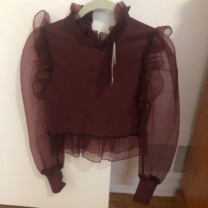 Zara Burgundy Blouse